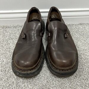 BORN Men's Size 10 Leather Slip On Casual Loafers Shoes Brown Round‎ Toe